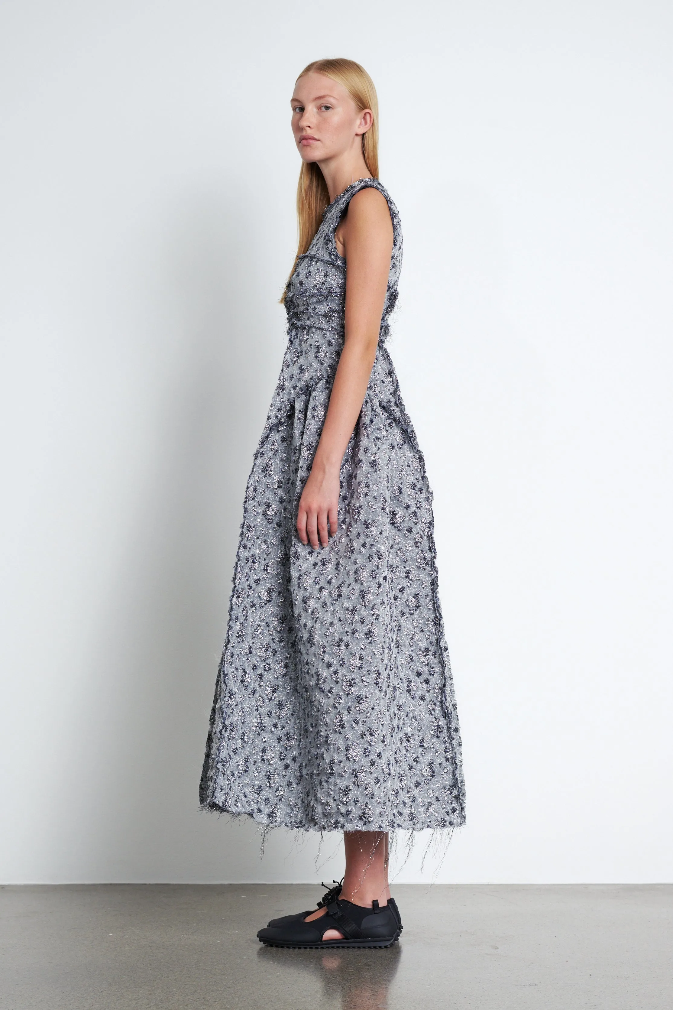 LIA | GOWN LILY MATELASSÉ SILVER