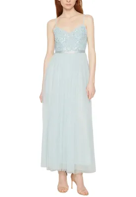 Light Blue Tempest Bodice Maxi Dress