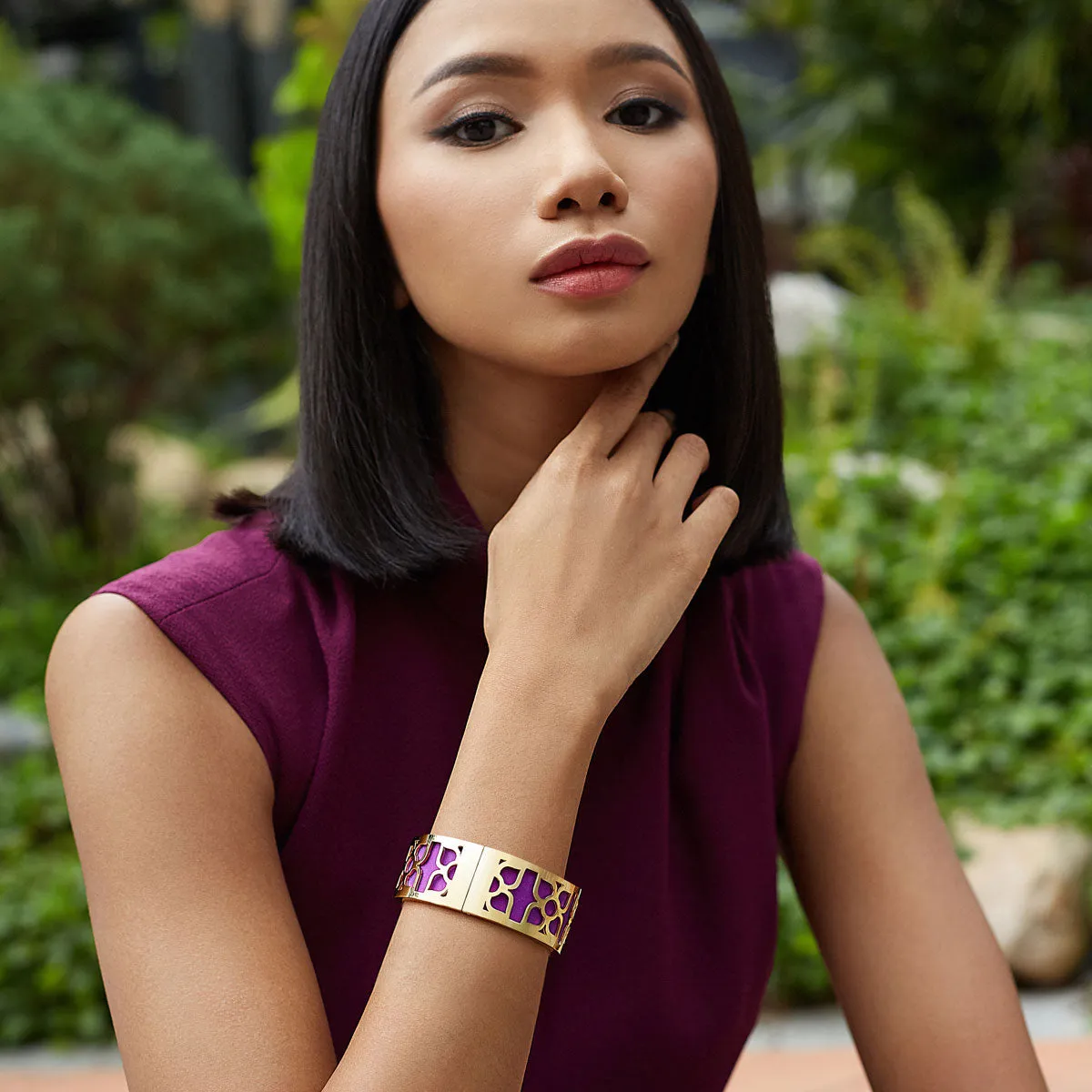 Lotus Bangle - Porcelain White