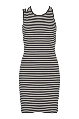 Ludmilla Asymmetric Dress - Whisper White/Black