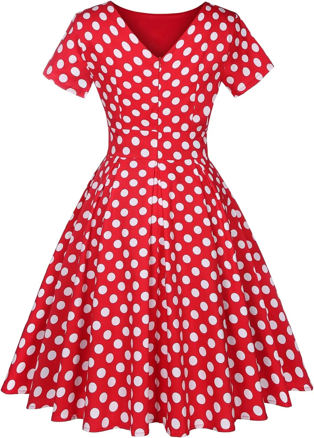 MINTLIMIT Women's 1950s Retro Vintage Rockabilly Short Sleeve Cocktail Party Swing Dress