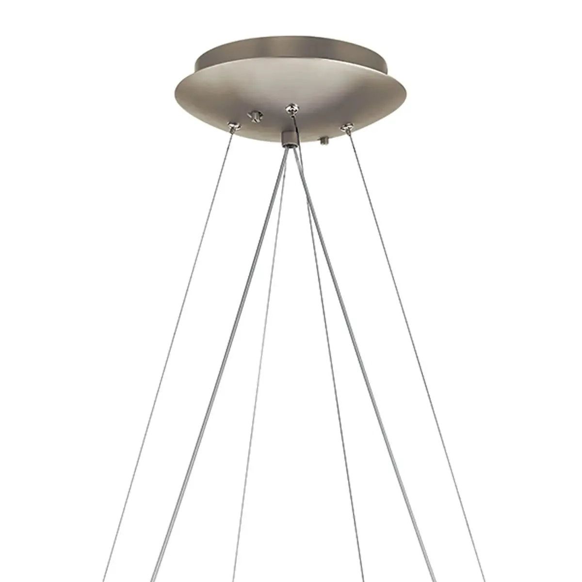 Moderne 27 In. LED Chandelier Nickel Finish