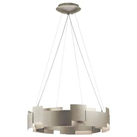 Moderne 27 In. LED Chandelier Nickel Finish