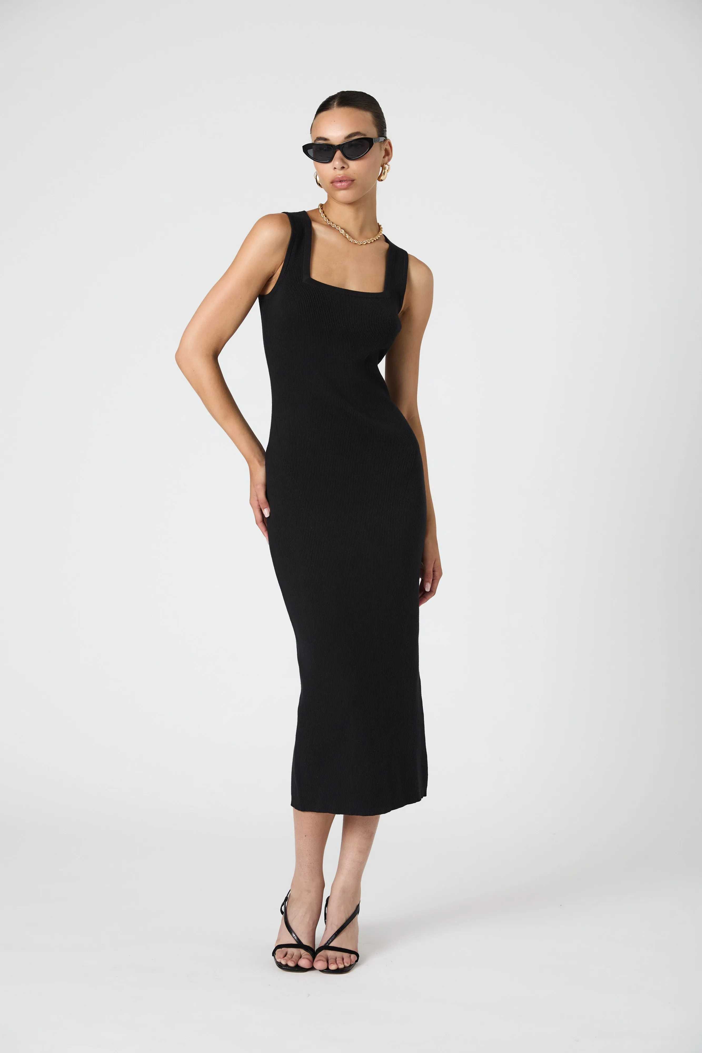 Mozza Square Neck Sleeveless Dress