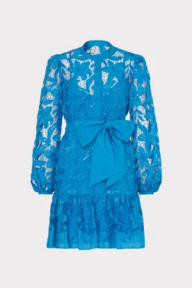 Glamorous Nellie Sequin-Embellished Eyelet Party Dress