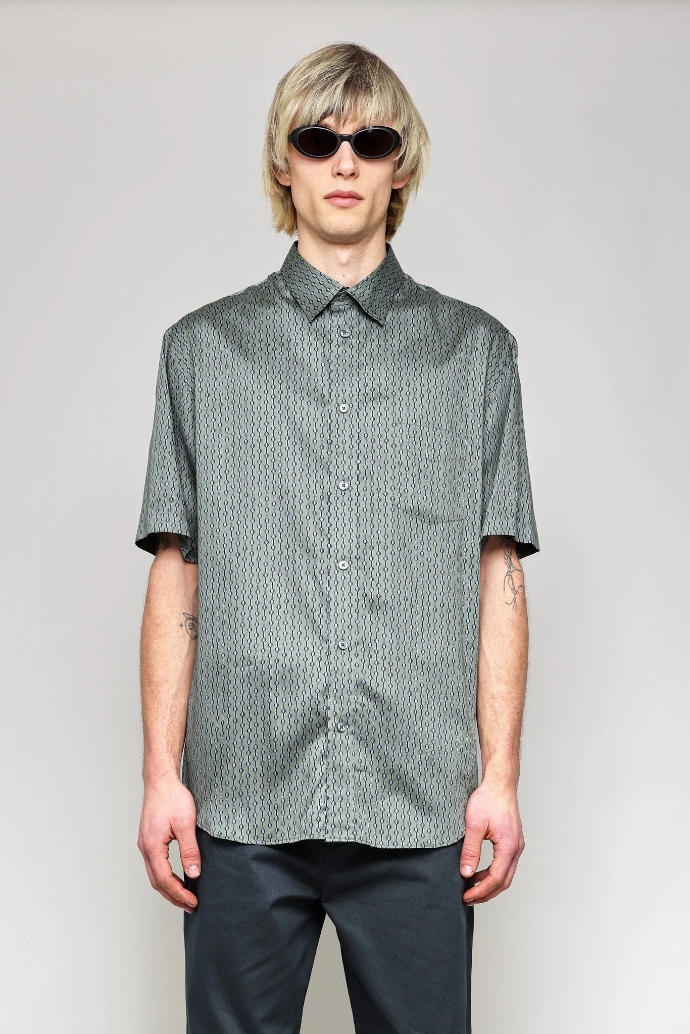 NS1191-61 Japanese Dotted Stripe Print in Green