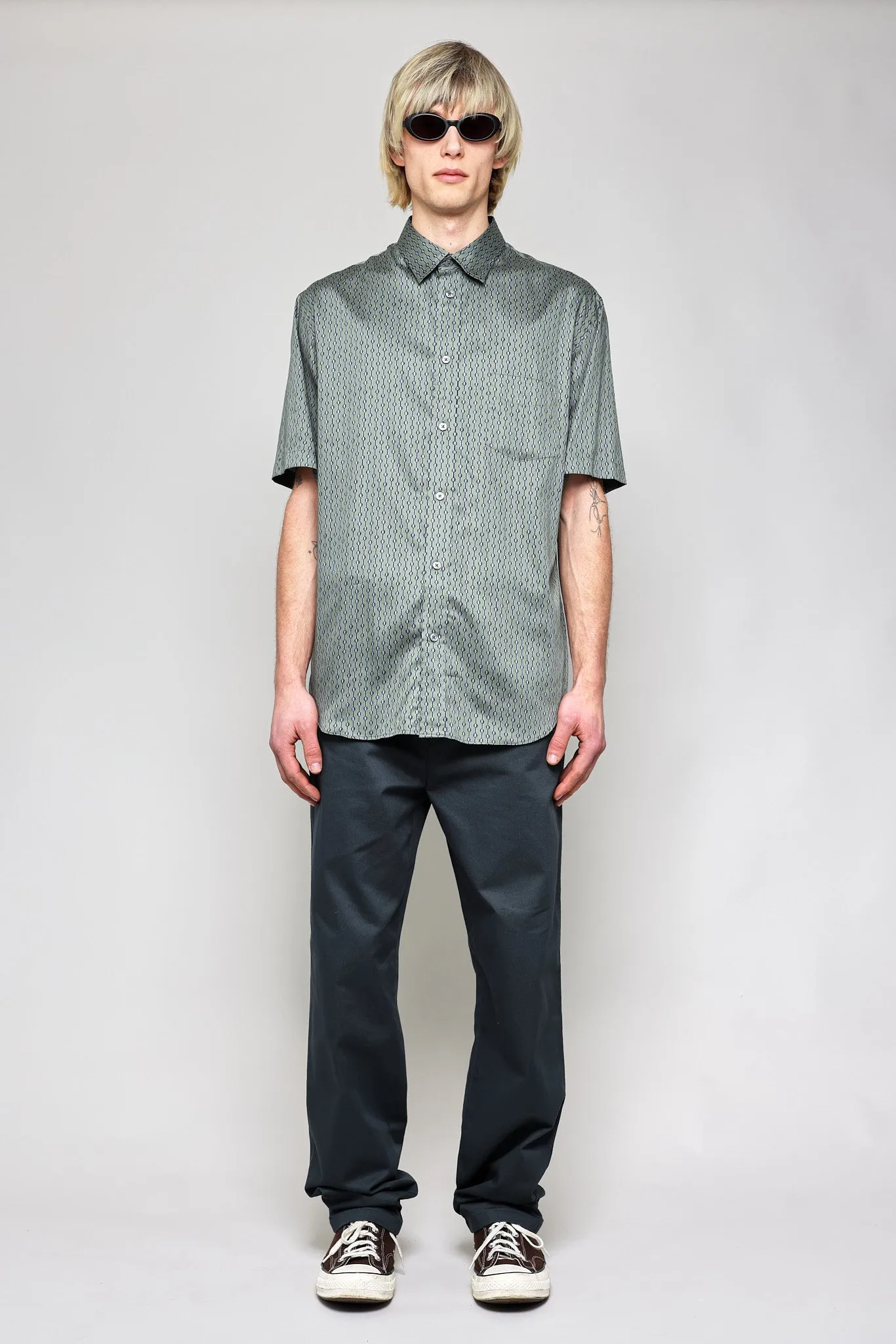 NS1191-61 Japanese Dotted Stripe Print in Green