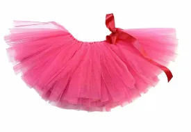 Pawpatu Handcrafted Hot Pink Tulle Tutu with Adjustable Ribbon for Pets