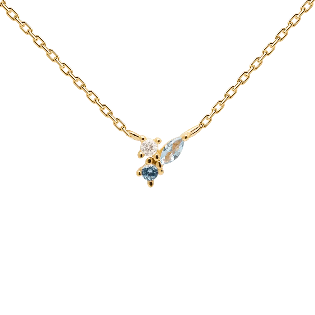 PD Paola Midnight Blue Necklace, Gold