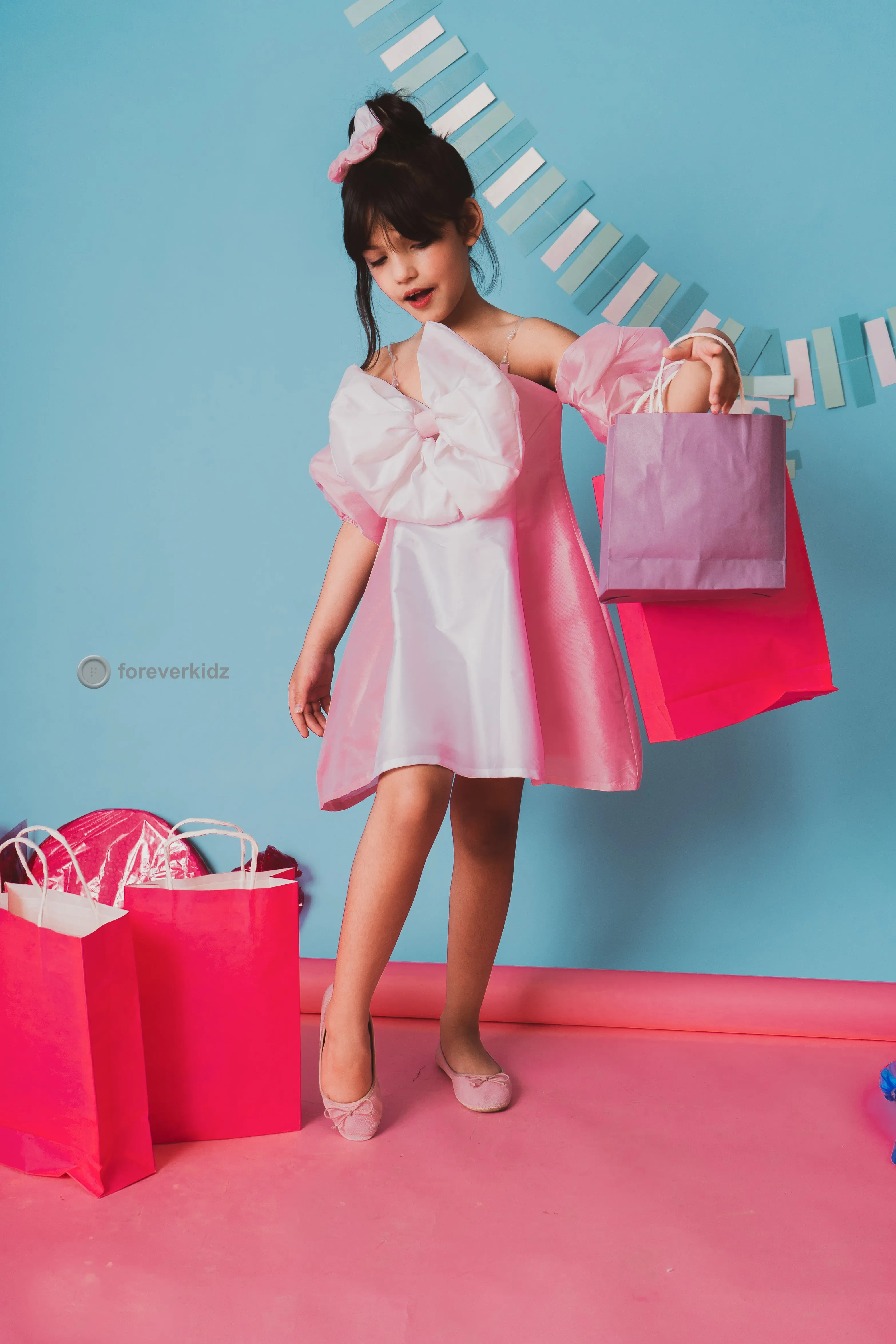 Pink Marshmallow Bow Dress