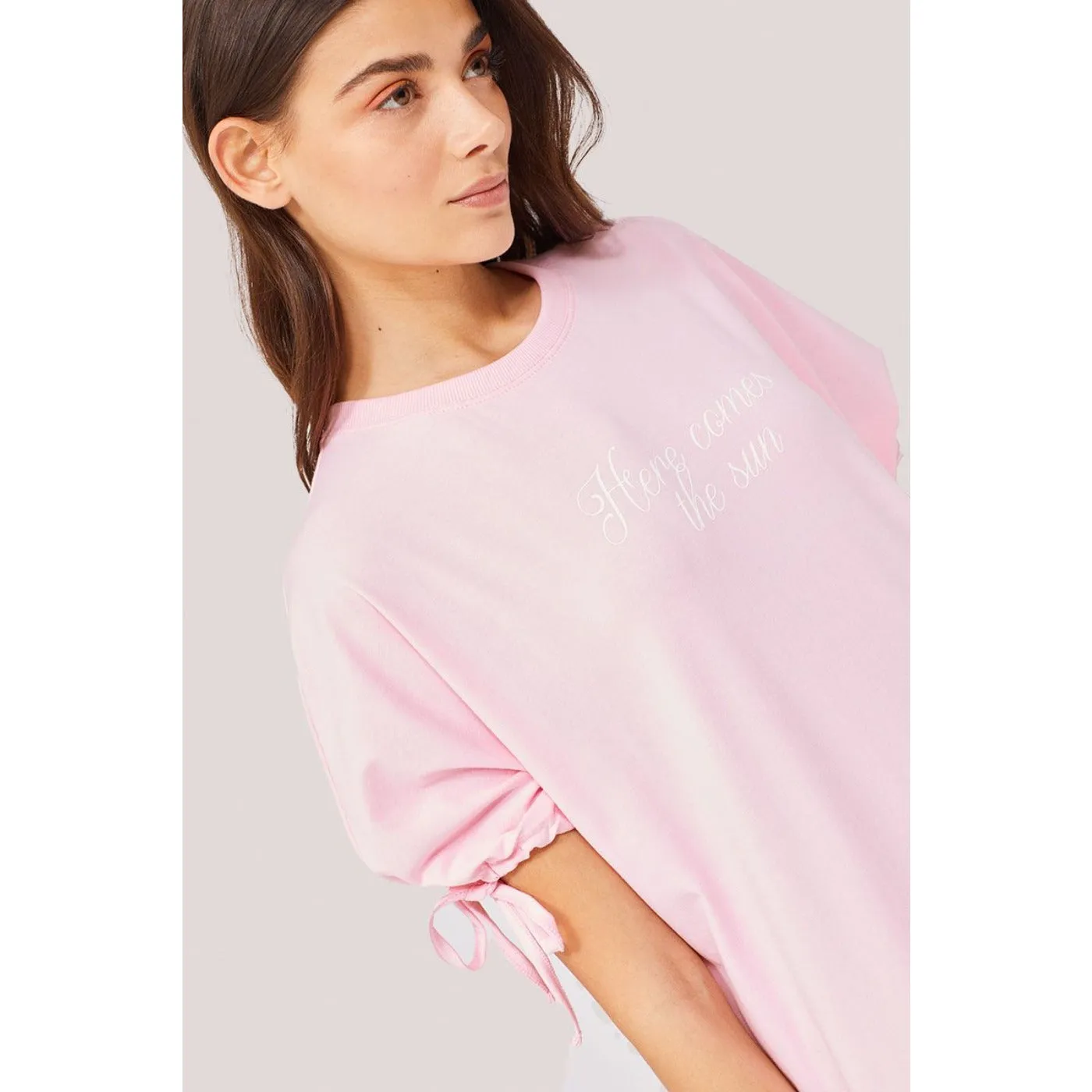 Pink Printed Midi Dress