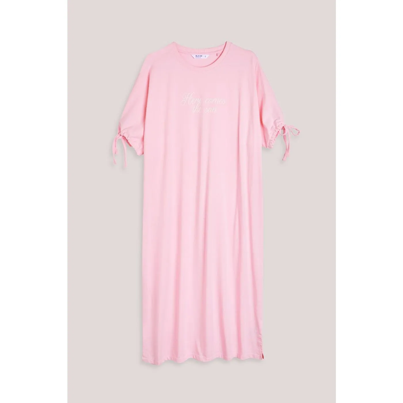 Pink Printed Midi Dress
