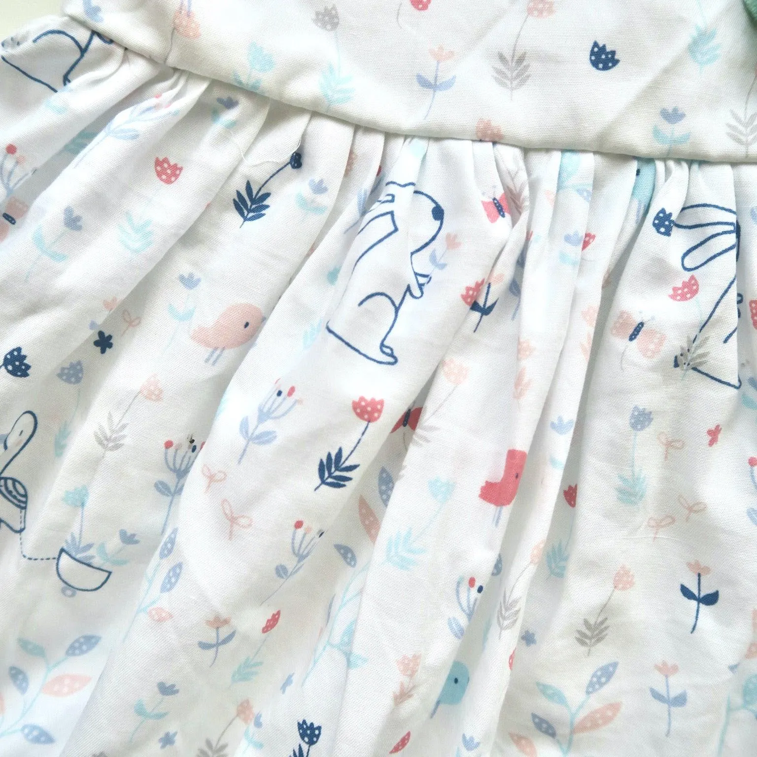 Poppy Dress in Bunny Garden Print