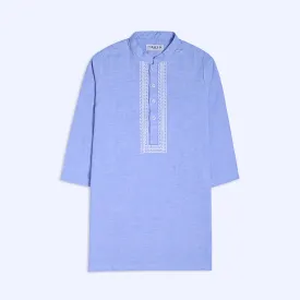 Premium Blue Embroidered Kurta