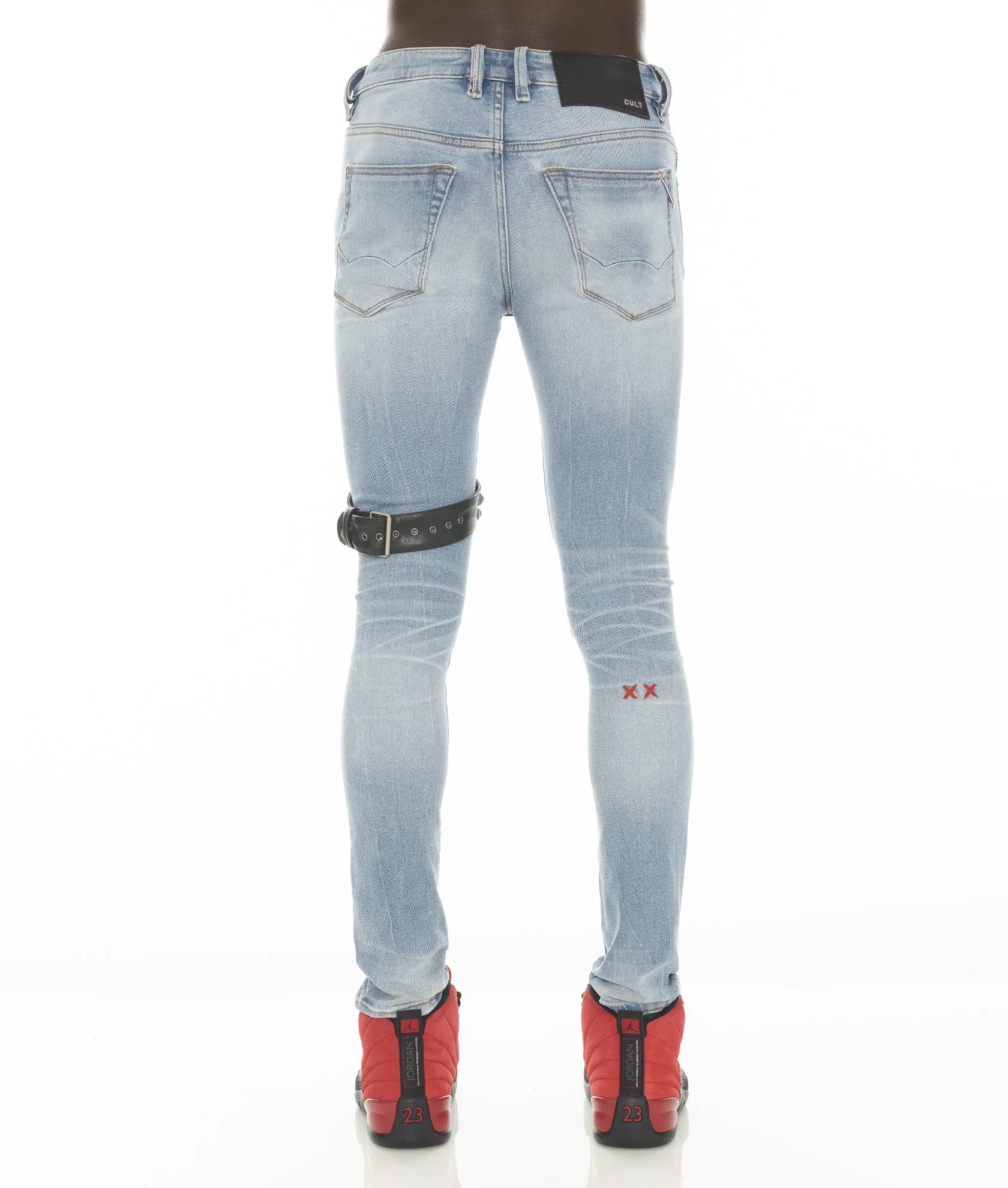 PUNK SUPER SKINNY 220 STUD MOTLEY CRUE IN CRUE