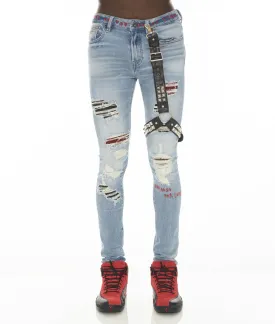 PUNK SUPER SKINNY 220 STUD MOTLEY CRUE IN CRUE