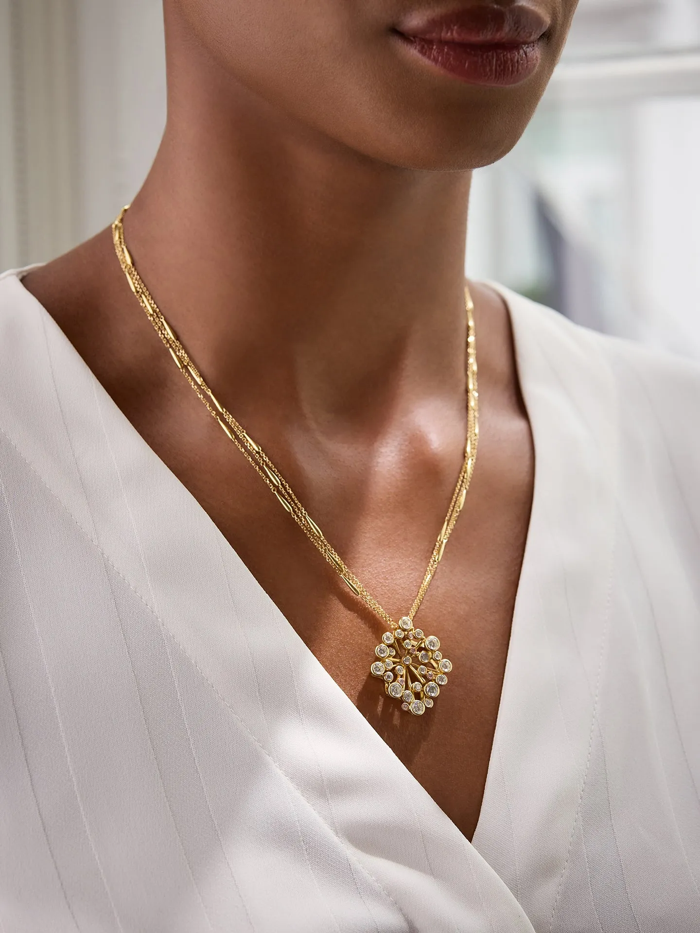 Raindance Chelsea Large Yellow Gold Diamond Pendant