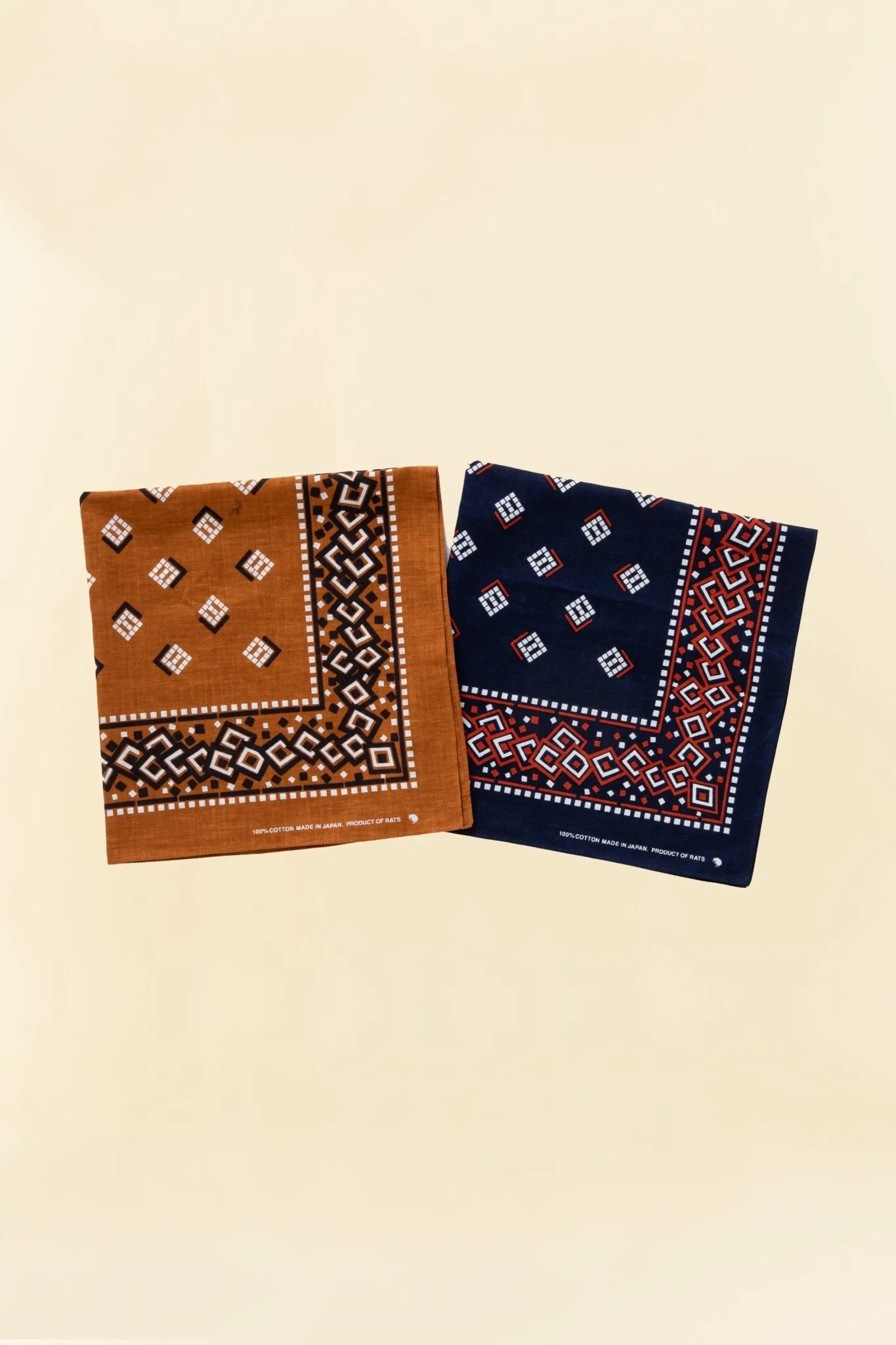 Rats Motif Bandana - Brown