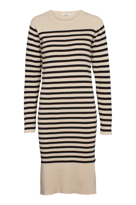 Sailor Stripe Knit Dress - Birch/Black