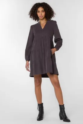 Certainly! Heres an optimized title for the product:

Sherin Womens Elegant Grey Midi Dress - Stylish Casual & Formal Wear