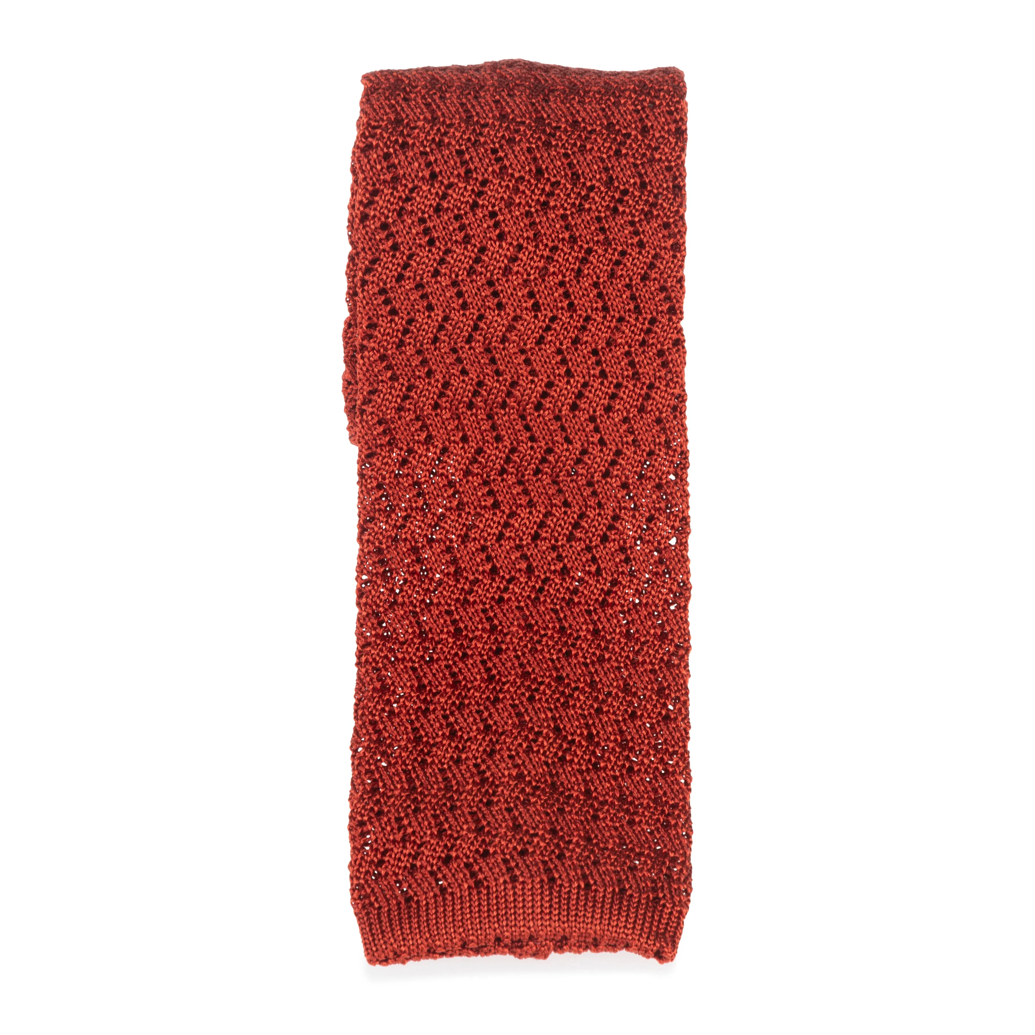 Silk Zig Zag Knit Tie