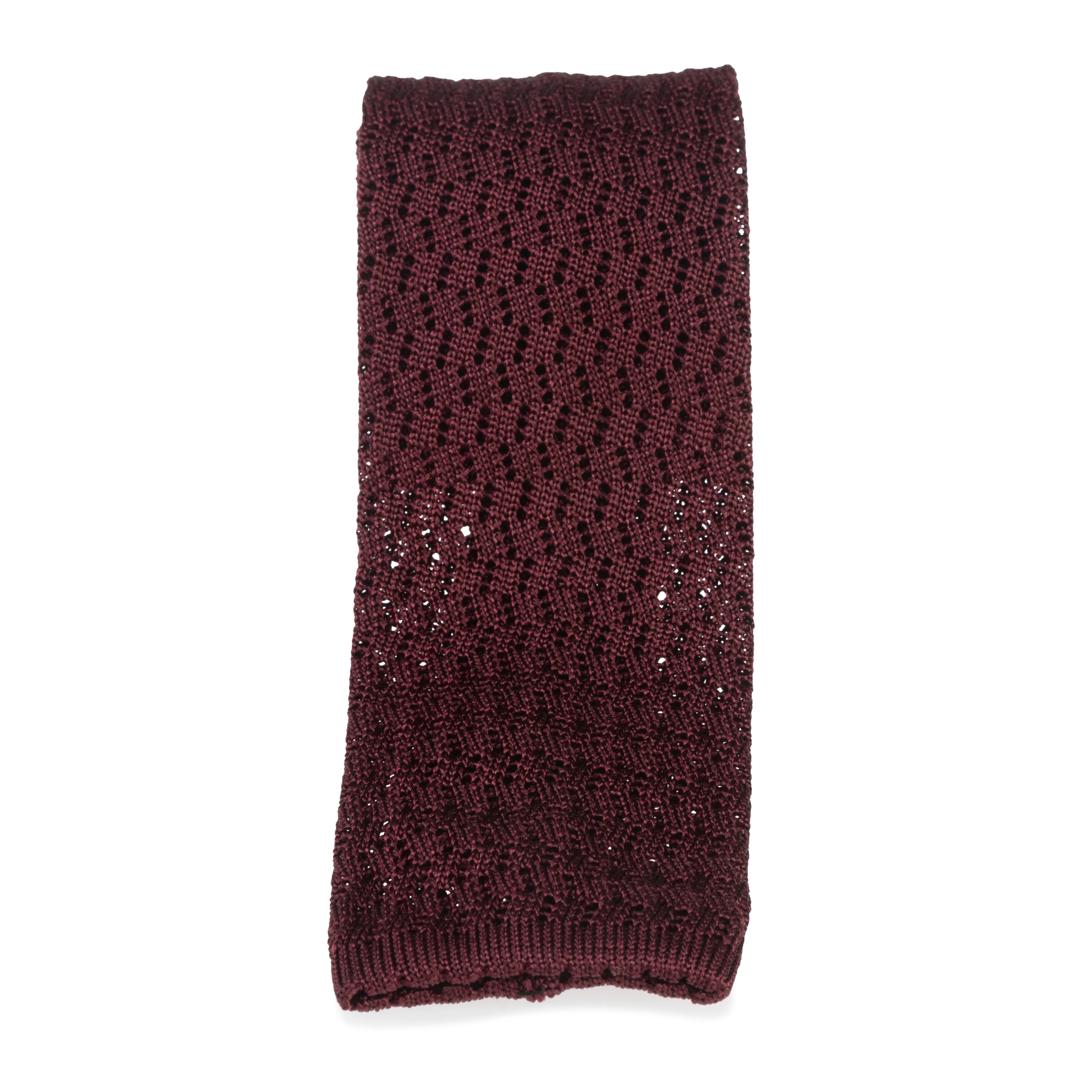 Silk Zig Zag Knit Tie