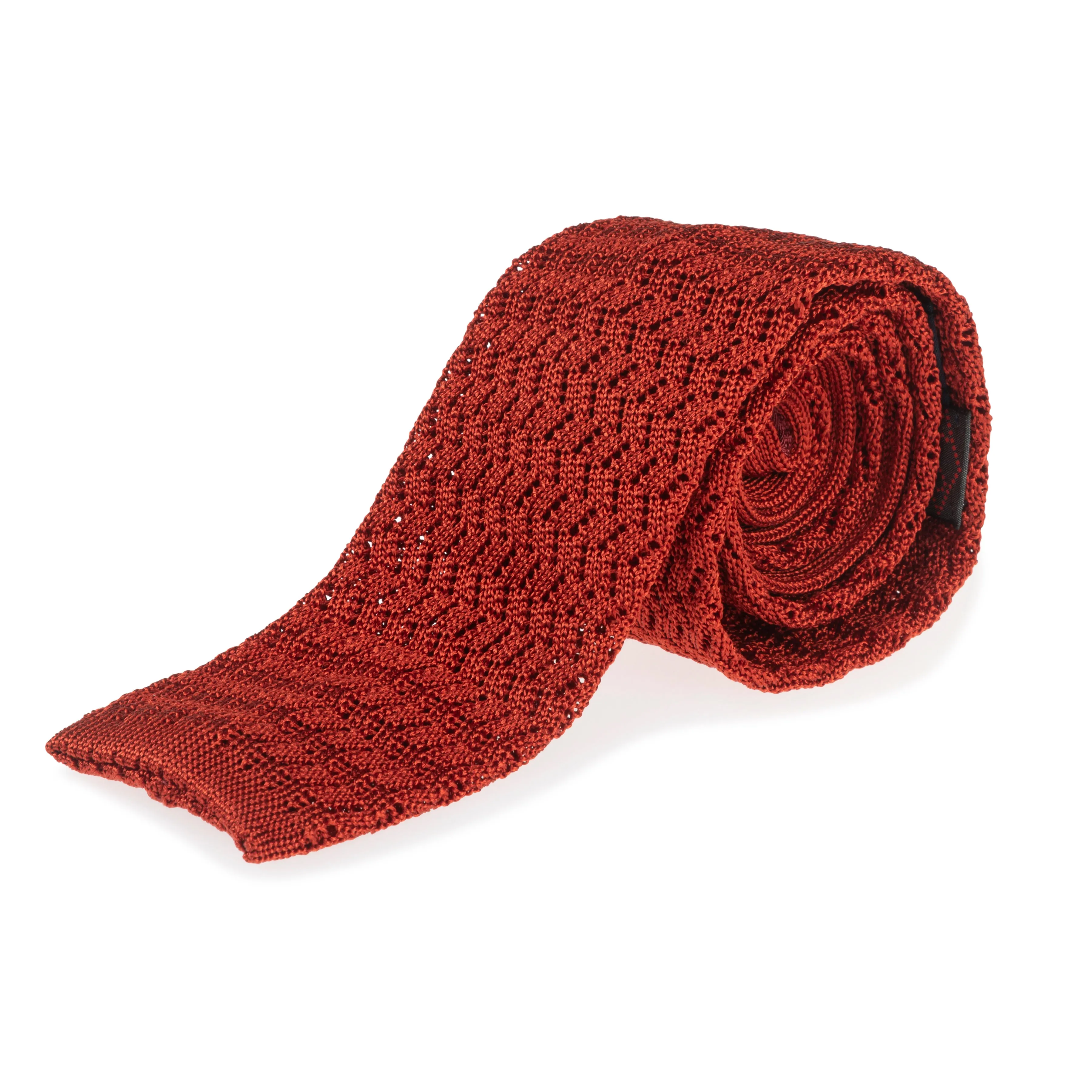 Silk Zig Zag Knit Tie