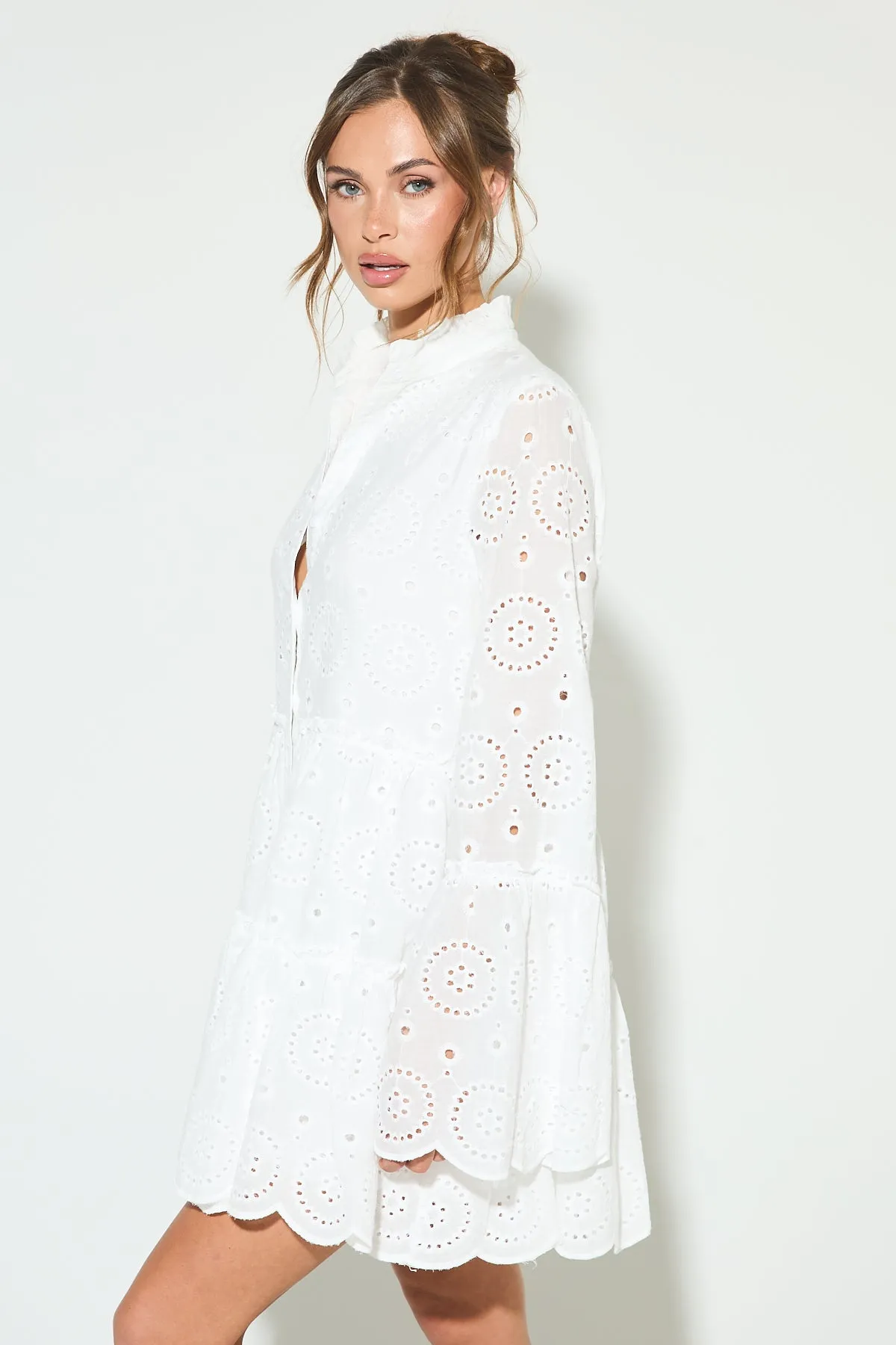 SOFIA White Embroidered Dress