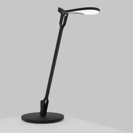 Splitty Pro Matte Black Contemporary LED Desk Lamp with Two-Piece Desk Clamp and USB Port
