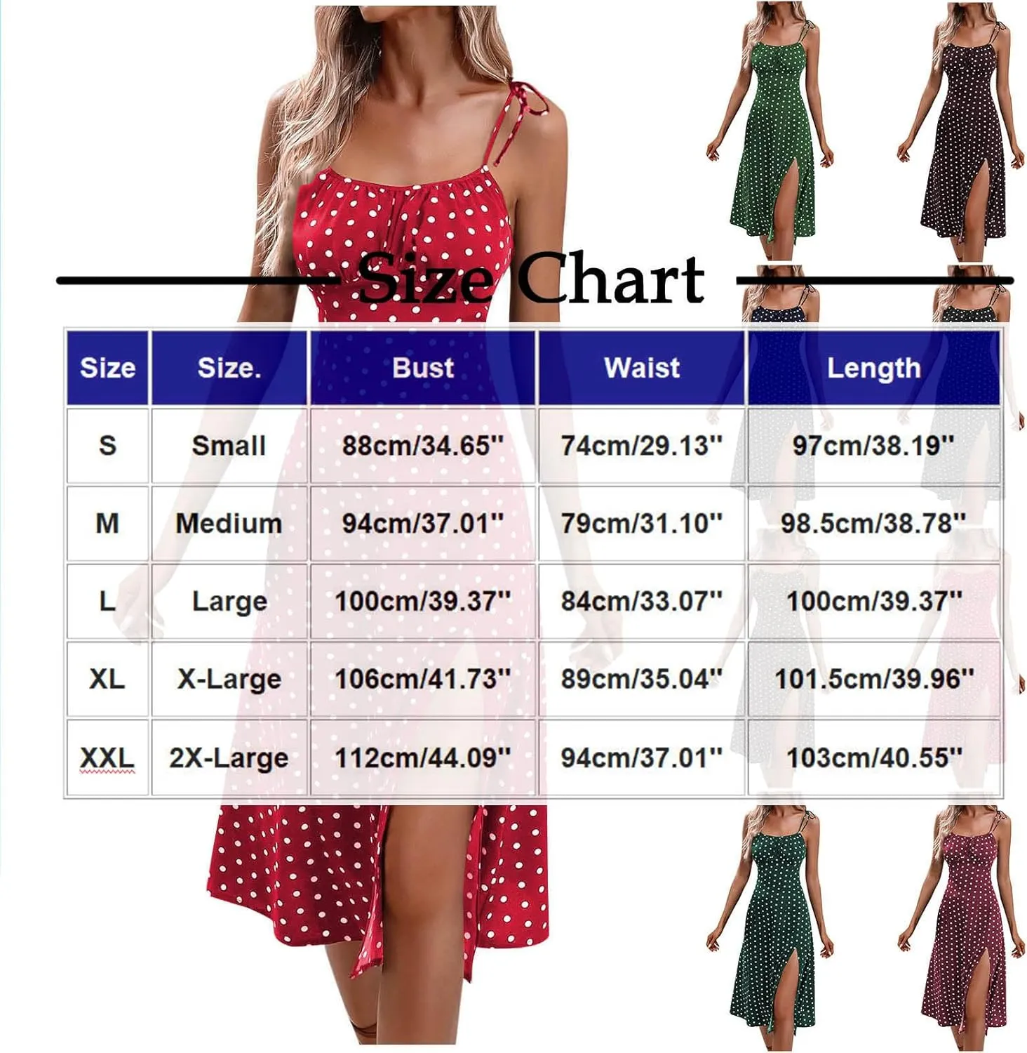 Summer Dresses for Women 2025,Adjustable Spaghetti Strap Sundress Polka Dot Petite A Line Beach Vacation Sundresses