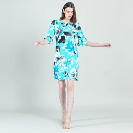 Tulip Cuff Back Tie Dress - Floral Petal - Final Sale!