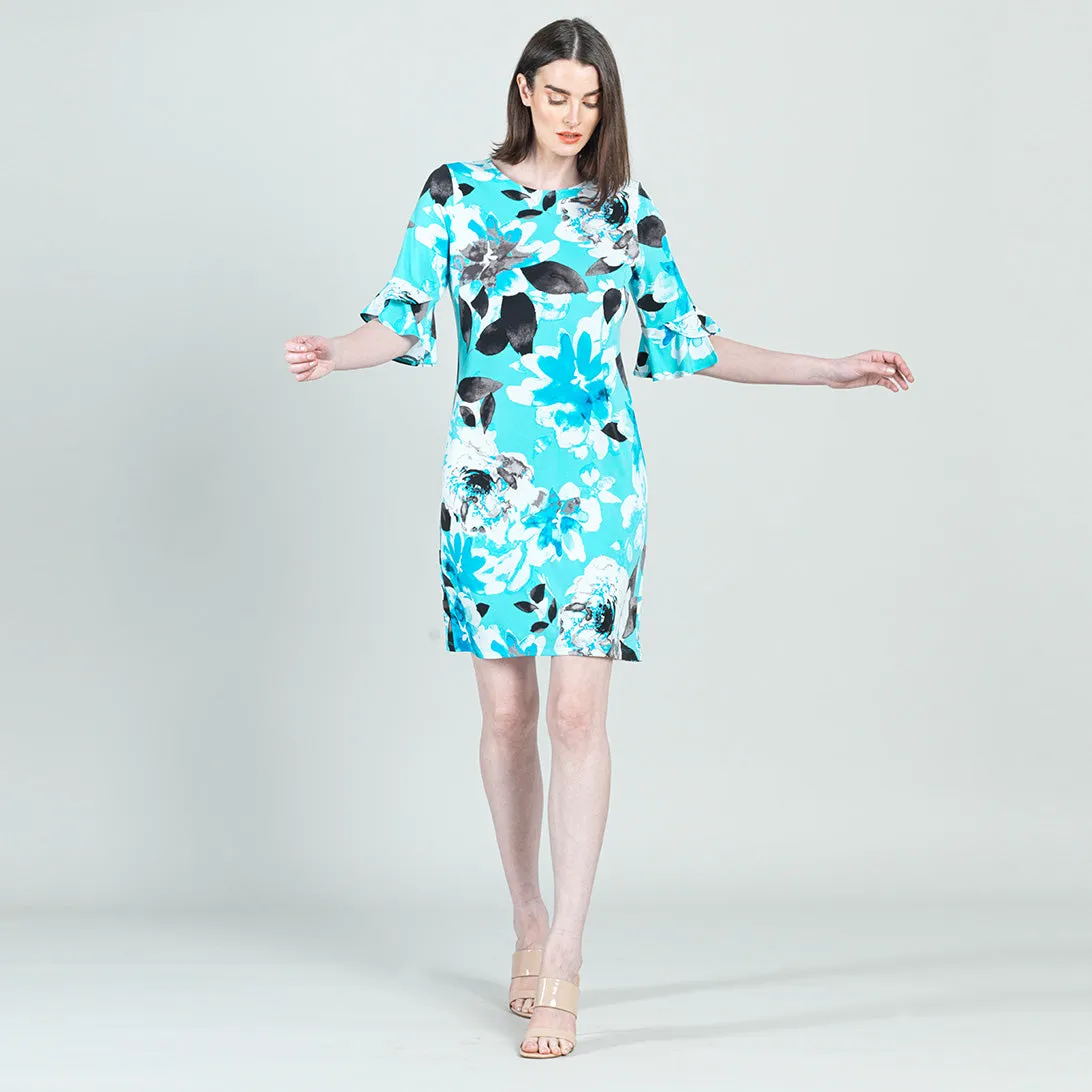 Tulip Cuff Back Tie Dress - Floral Petal - Final Sale!