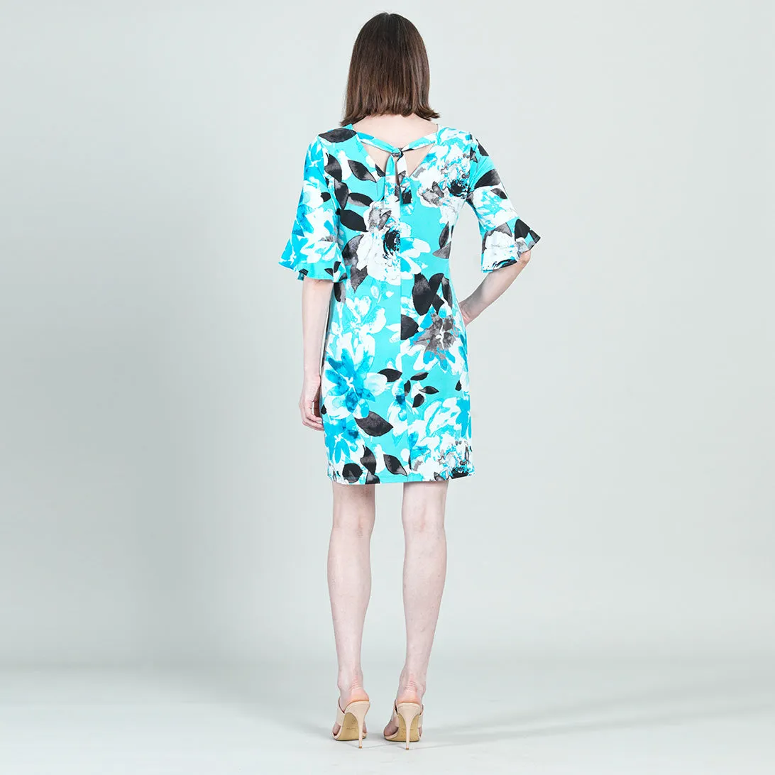 Tulip Cuff Back Tie Dress - Floral Petal - Final Sale!
