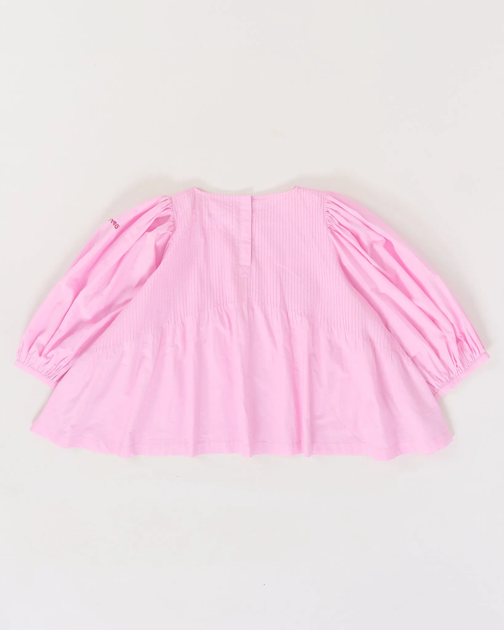 Rose Cross-Stitch Embroidered Blouse