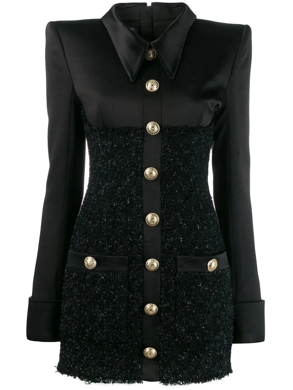 Women’s Bouclé Detail Shirt Dress