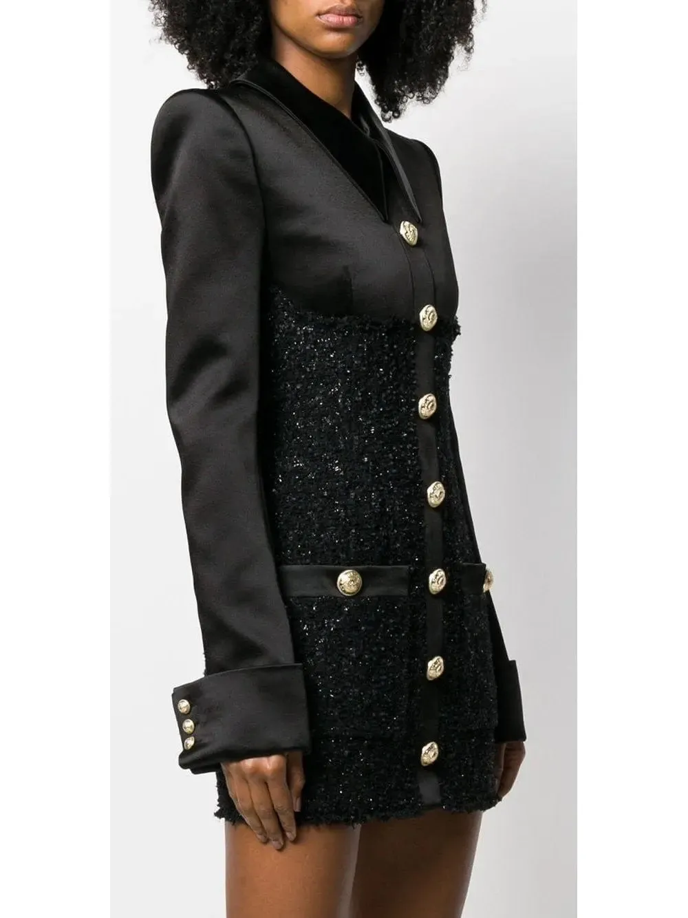 Women’s Bouclé Detail Shirt Dress