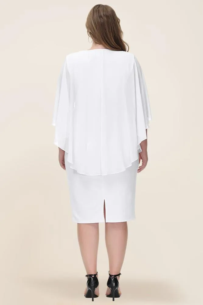 Women's Plus Size Chiffon Overlay Dress